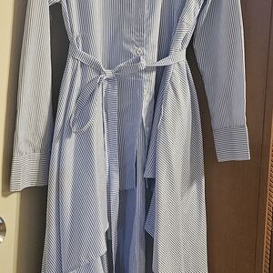 Ina Classic Blue Pinstripe Blouse